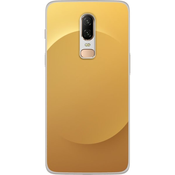 OnePlus 6 Gennemsigtig cover Guld Punkt