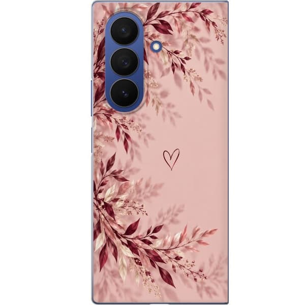 Kompatibelt Mobildeksel til Samsung Galaxy Z Fold8 Ultra Vinrøde blader rosa
