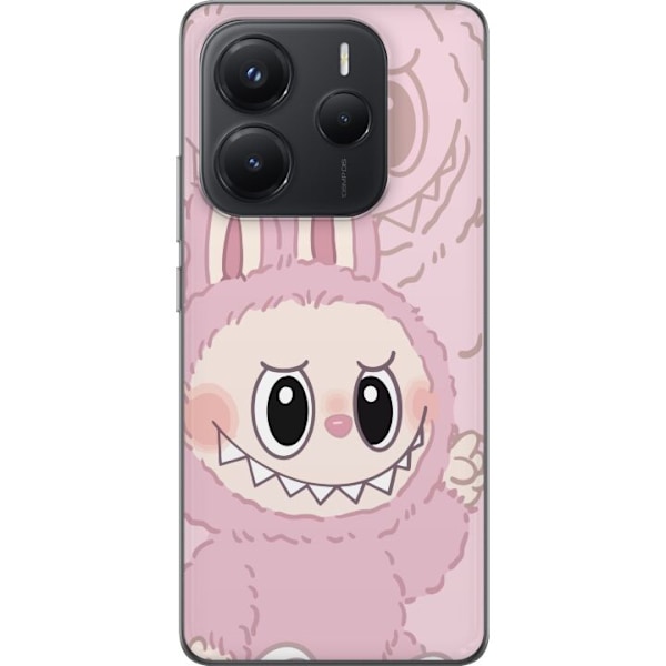 Xiaomi Redmi Note 14 Genomskinligt Skal Labubu Floral Freak