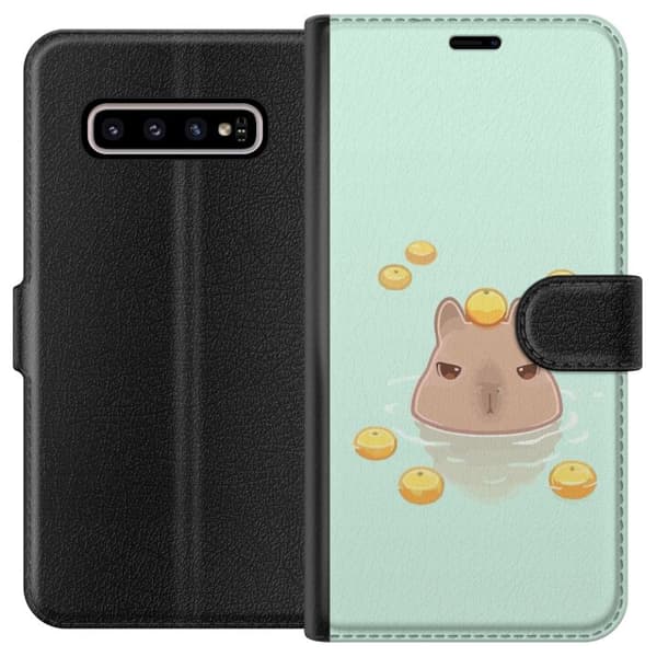 Kompatibel Tegnebogsetui til Samsung Galaxy S10+ Capybara