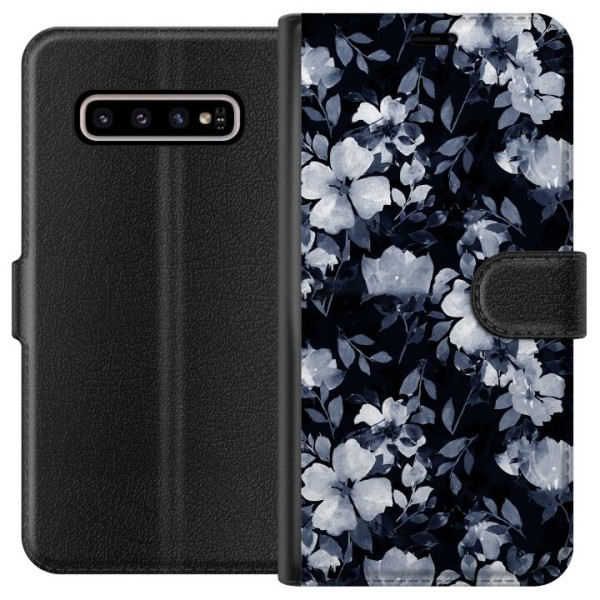 Samsung Galaxy S10+ Tegnebogsetui Blomster