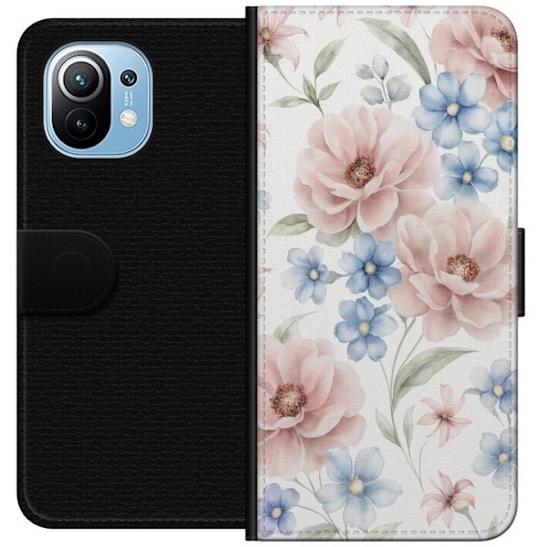 Xiaomi Mi 11 Lompakkokotelo Romanttiset kukat