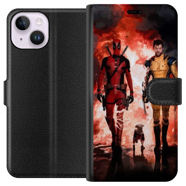 Apple iPhone 15 Lommeboketui Wolverine Deadpool