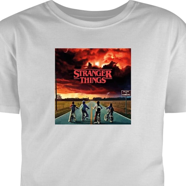 Barn-T-shirt | Bekväm T-shirt för Barn Stranger Things grå 7-8 År