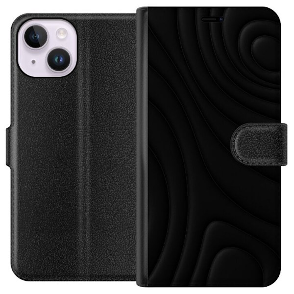Apple iPhone 14 Plånboksfodral Black Waves