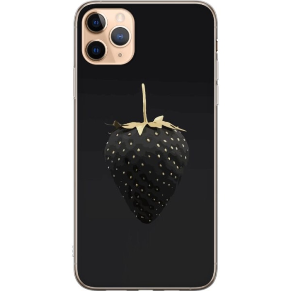 Apple iPhone 11 Pro Max Gennemsigtig cover Luksus Jordbær