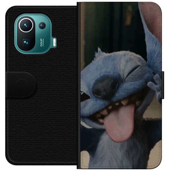 Xiaomi Mi 11 Pro Lommeboketui Stitch Søt Alien - Blå Favorit