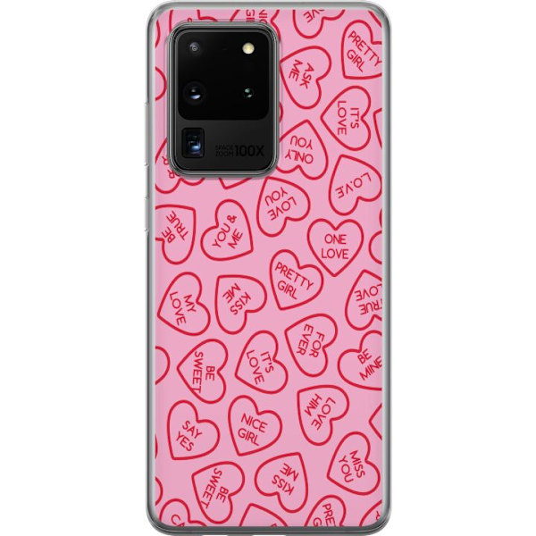 Samsung Galaxy S20 Ultra Gennemsigtig cover Valentinsdag 2025