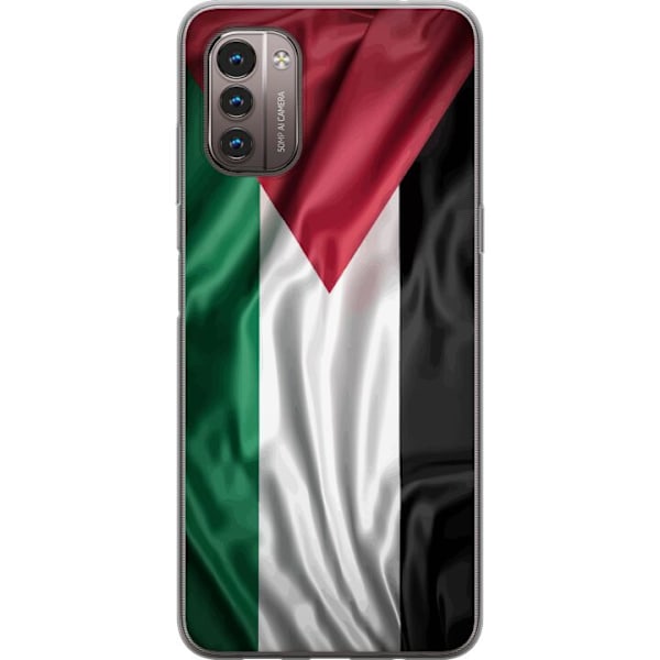 Nokia G21 Gennemsigtig cover Palestinaflaget – ikonisk frihedssymbol i rød, sort, hvid og grøn