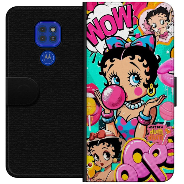 Motorola Moto G9 Play Lompakkokotelo Betty Boop