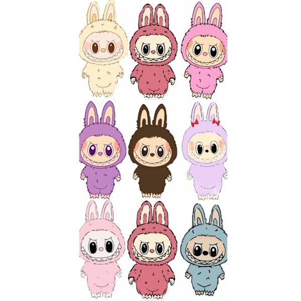 Apple iPhone 13 Pro Tegnebogsetui Labubu Pink Monster - Popkunst med Kawaii-touch