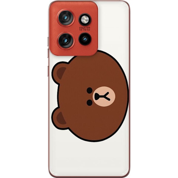 Motorola Edge 50 Neo Genomskinligt Skal line friends brown