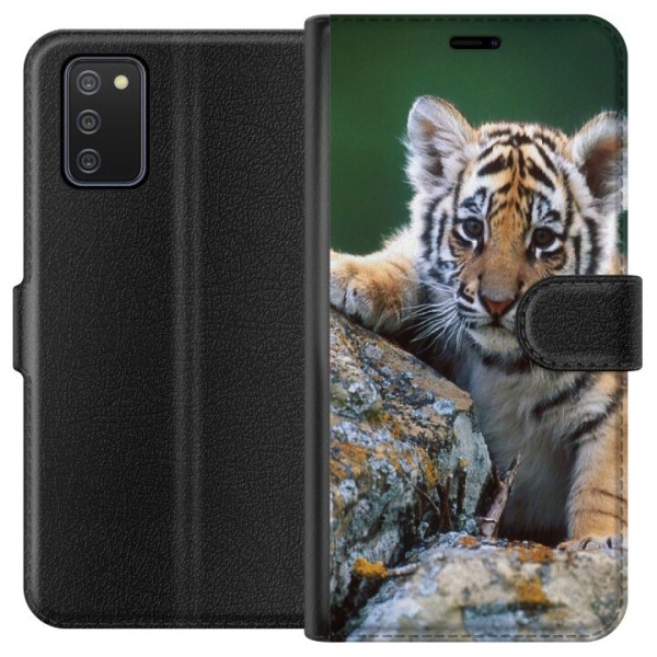Samsung Galaxy A02s Plånboksfodral Tiger