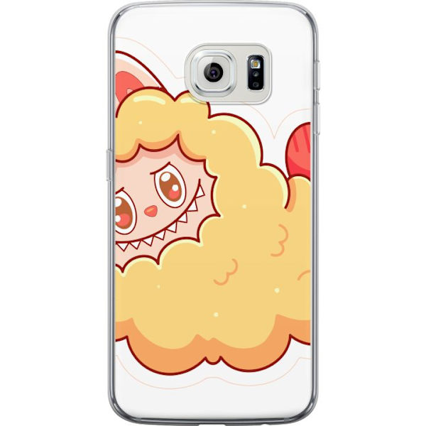 Samsung Galaxy S6 edge Läpinäkyvä kuori Labubu Pesukarhu Pop Mart Hahmo Keräilyesine Söpö Suunnittelu Suosittu Teema Taideteos Leikkisarja
