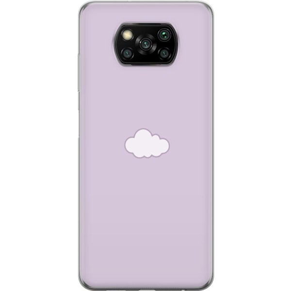 Xiaomi Poco X3 NFC Läpinäkyvä kuori Lila Pilvi - minimalistinen pilvi lila taustalla