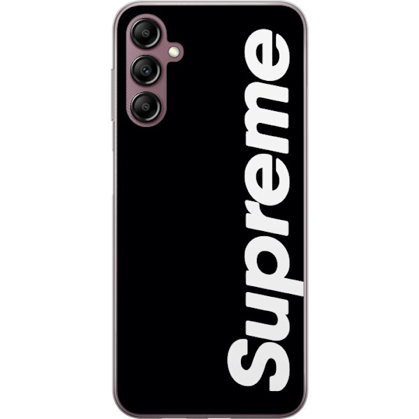 Samsung Galaxy A14 5G Genomskinligt Skal Supreme Svart Vit Streetwear Design Klassisk Modeikon Trend Urban Stil Grafiskt Motiv Populär