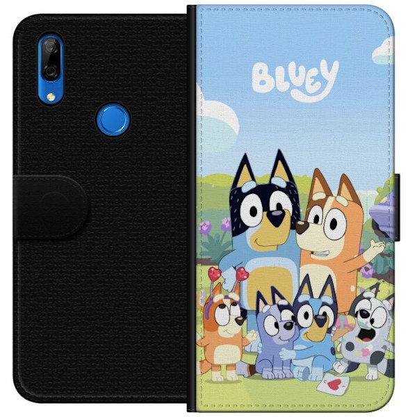 Huawei P Smart Z Plånboksfodral Bluey mobilskal med hela familjen i färgglad design