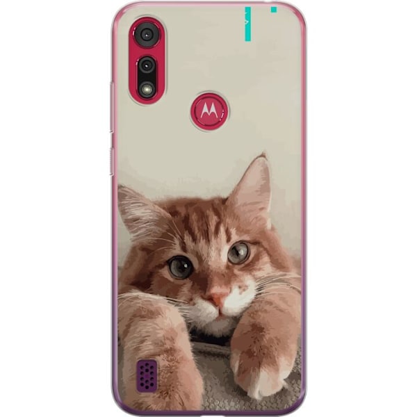 Motorola Moto E6s (2020) Genomskinligt Skal Katt