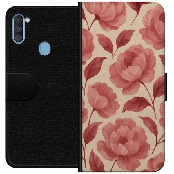Samsung Galaxy A11 Lommeboketui Rose Blomst