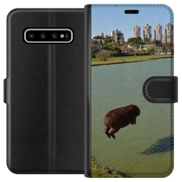 Kompatibelt Lommeboketui til Samsung Galaxy S10+ Capybara