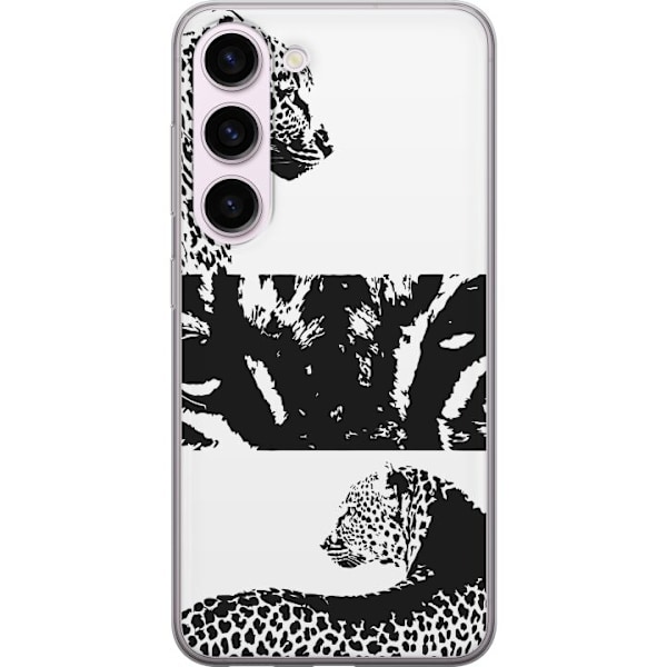 Samsung Galaxy S23 Gjennomsiktig deksel Leopard Faces