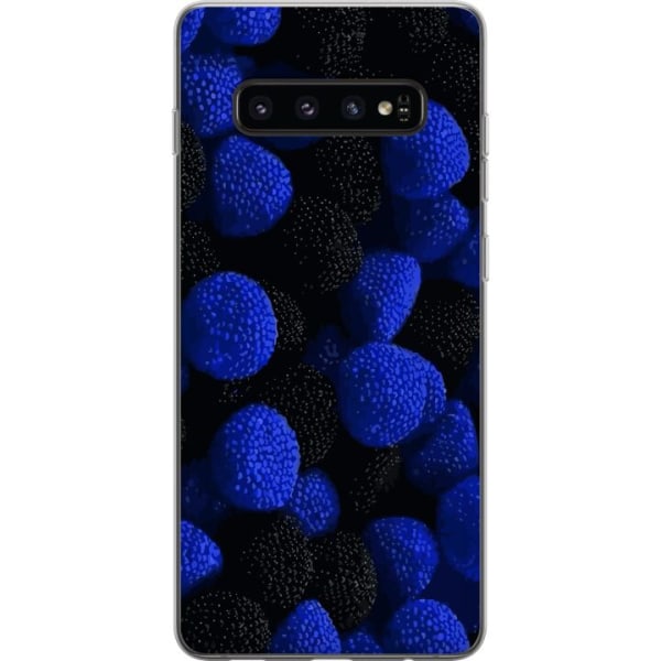 Samsung Galaxy S10 Läpinäkyvä kuori Sinisitä karkkipaloja