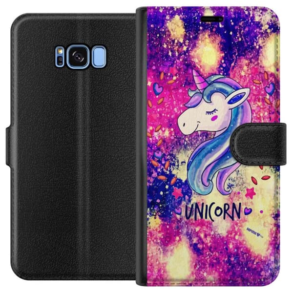 Kompatibelt Plånboksfodral till Samsung Galaxy S8 Unicorn Enhörning