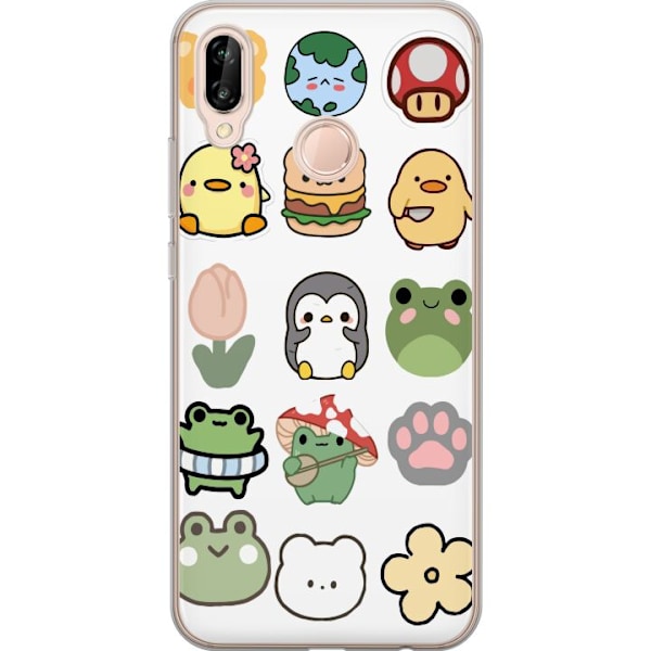 Huawei P20 lite Läpinäkyvä kuori Kawaii Friends