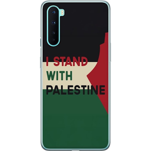 OnePlus Nord Läpinäkyvä kuori Pysähdy Palestiinan puolesta