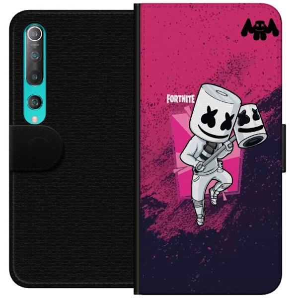 Xiaomi Mi 10 5G Tegnebogsetui Marshmello Fortnite Skin Emote Gaming DJ Karakter Populær Motiv Barn Ungdom Trend