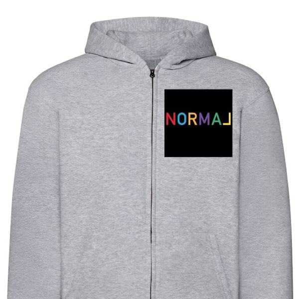 Zip-Hoodie | Huvtröja med Dragkedja för Vuxna Normal grå XXL