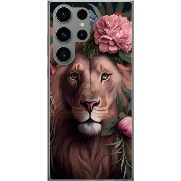 Samsung Galaxy S23 Ultra Läpinäkyvä kuori Kukat leijonat