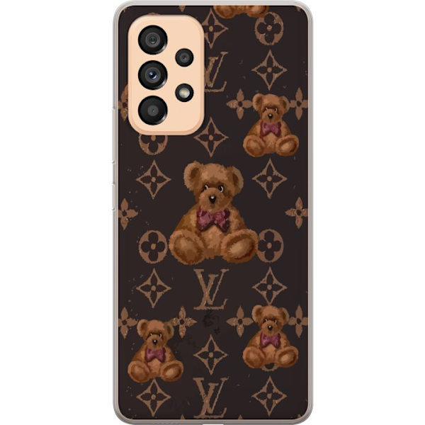 Samsung Galaxy A53 5G Läpinäkyvä kuori Louis Vuitton Teddykarhu Kuvio Ylellinen Muotisuunnittelu Suosittu Motiivi Muoti-Trendi Ylelliset Asusteet