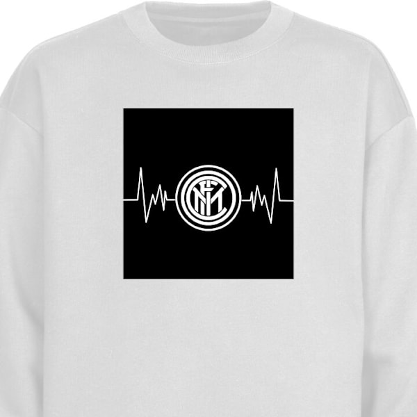 Sweatshirt til Voksne | Klassisk Collegebluse Inter Milan hvid L