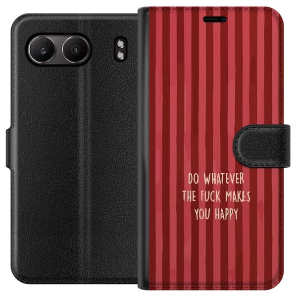 Kompatibel Tegnebogsetui til OnePlus Nord 4 Gör det som gör dig glad rød