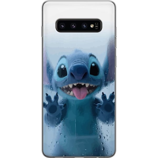 Samsung Galaxy S10 Genomskinligt Skal Stitch Window View – Stitch vid ett fönster i söt stil