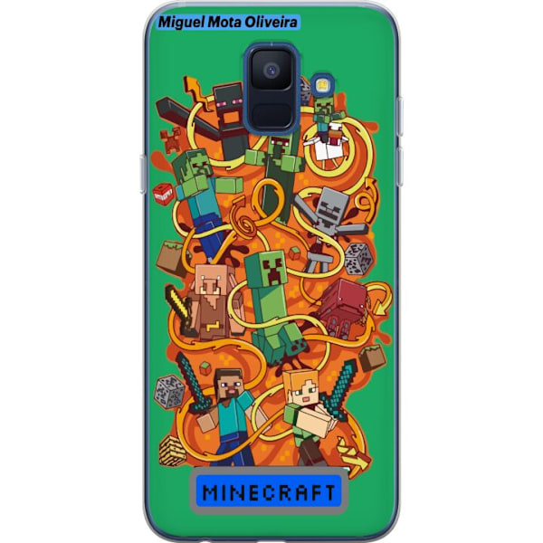 Samsung Galaxy A6 (2018) Läpinäkyvä kuori Minecraft