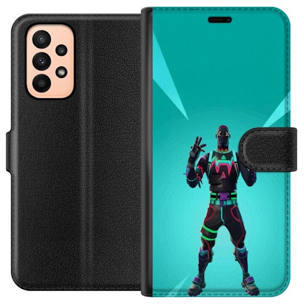 Samsung Galaxy A23 Tegnebogsetui sort ridder fortnite