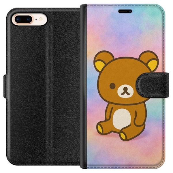 Apple iPhone 8 Plus Lompakkokotelo Kawaii Sanrio Rilakkuma