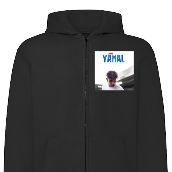 Zip-Hoodie | Huvtröja med Dragkedja för Vuxna Lamine Yamal svart M