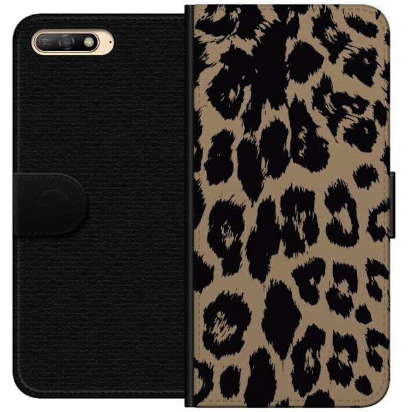 Huawei Y6 (2018) Lommeboketui Leopard