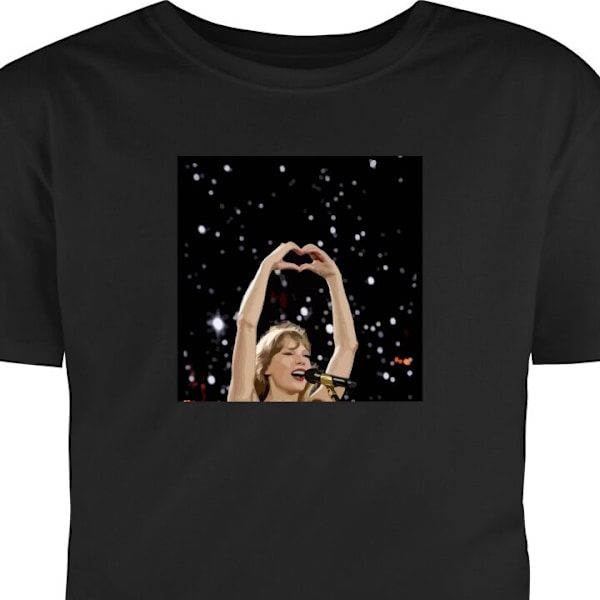 Barn-T-shirt | Bekväm T-shirt för Barn Taylor Swift svart 7-8 År