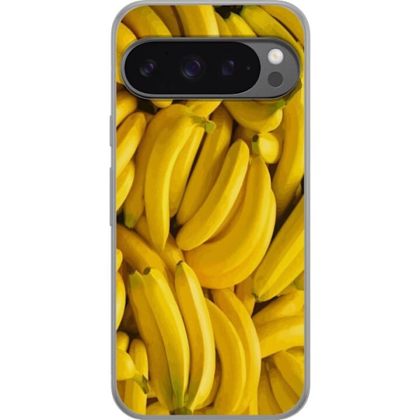 Google Pixel 9 Pro XL Genomskinligt Skal Banana Pattern – lekfullt mönster med gula bananer