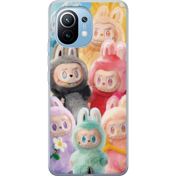Xiaomi Mi 11 Genomskinligt Skal Labubu Sketch Style – Handritat monster i tusch