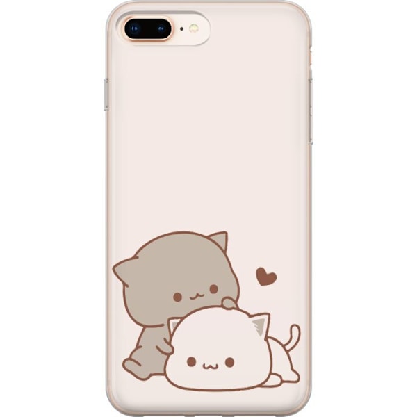 Apple iPhone 7 Plus Genomskinligt Skal Kawaii Söta katter