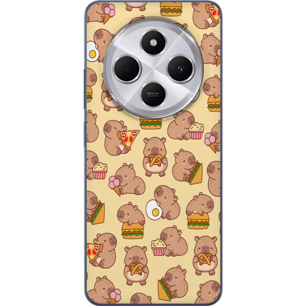 Xiaomi Redmi 14C Genomskinligt Skal Kawaii capybara mobilskal med flera söta figurer