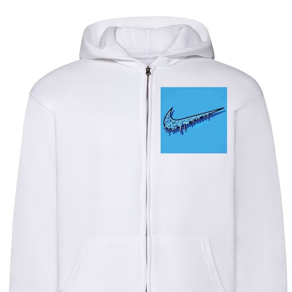 Zip-Hoodie | Huvtröja med Dragkedja för Vuxna Nike vit L