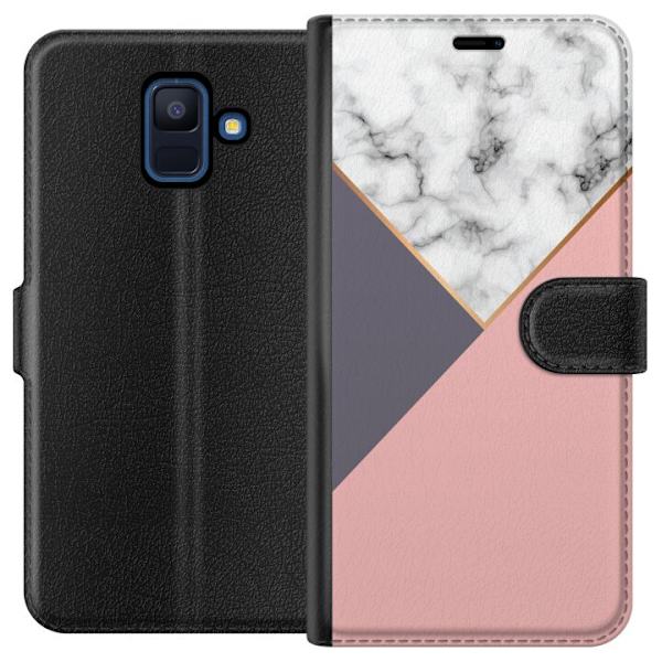 Samsung Galaxy A6 (2018) Tegnebogsetui Marmor Skæring