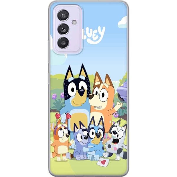 Samsung Galaxy A82 5G Genomskinligt Skal Bluey mobilskal med hela familjen i färgglad design