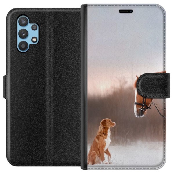 Samsung Galaxy A32 5G Lommeboketui Hest & Hund